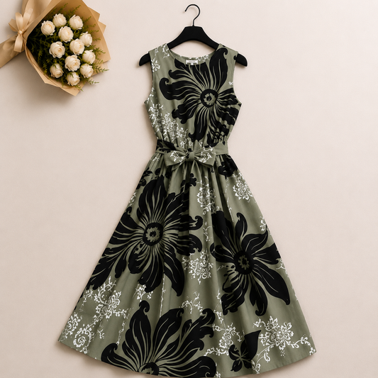 Noir Blossom Dress Set