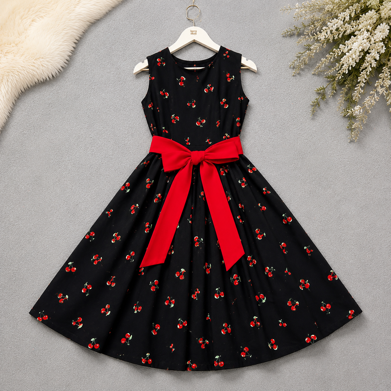 Cherry Noir Dress Set